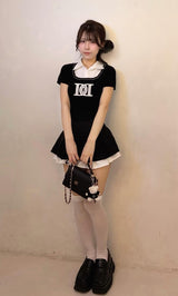 Darich DDロゴレイヤードニットトップス BLK DDロゴレイヤードニットトップス – Darich