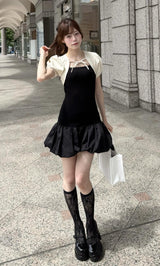 モデル：161cm（着用サイズ：FREE　着用カラー：BLK）