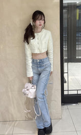 モデル：161cm（着用サイズ：S　着用カラー：I-BLU）