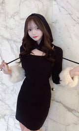 モデル：156cm（着用サイズ：FREE　着用カラー：BLK）
