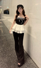 モデル：155cm（着用サイズ：FREE　着用カラー：BLK）
