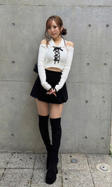 モデル：155cm（着用サイズ：S　着用カラー：BLK）