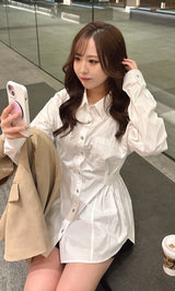 モデル：155cm（着用サイズ：S　着用カラー：WHT）
