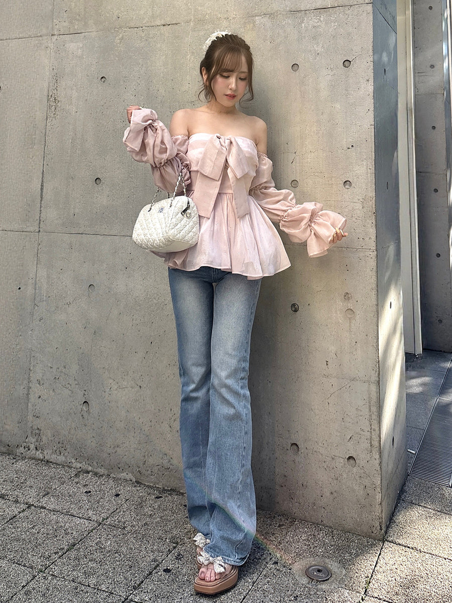 モデル：155cm（着用サイズ：FREE　着用カラー：PNK）
