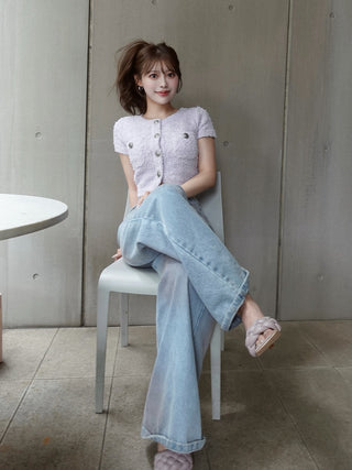モデル：163cm（着用サイズ：S　着用カラー：I-BLU）