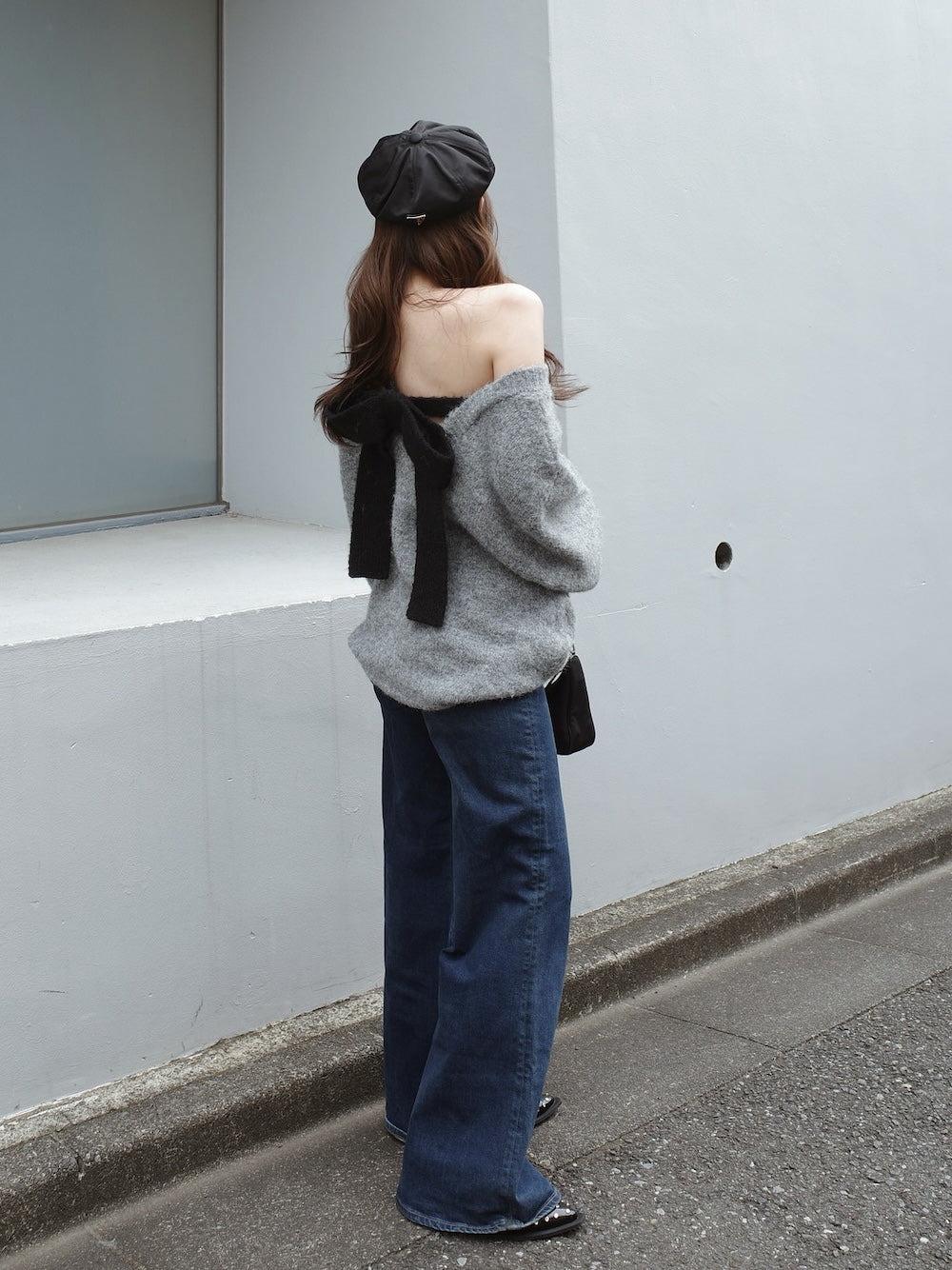 モデル：164cm（着用サイズ：FREE　着用カラー：GRY）