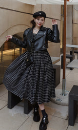 モデル：164cm（着用サイズ：FREE　着用カラー：BLK）