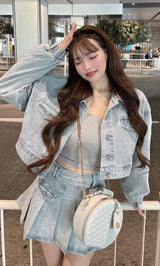 モデル：163cm（着用サイズ：S　着用カラー：I-BLU）