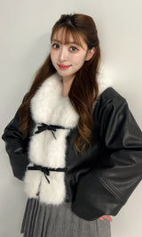 モデル：159cm（着用サイズ：FREE　着用カラー：BLK）