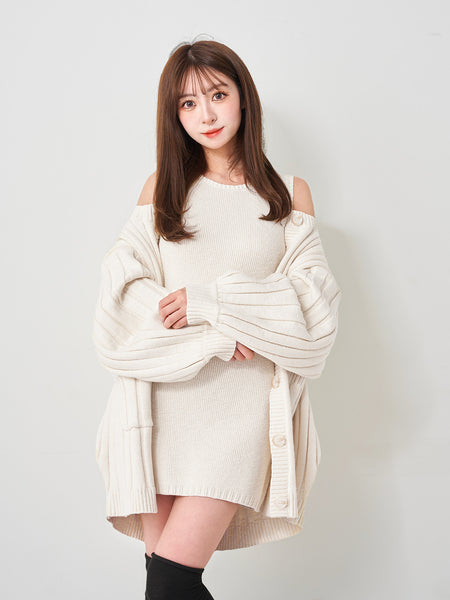 Sherbet Ensemble Knitted Mini Dress