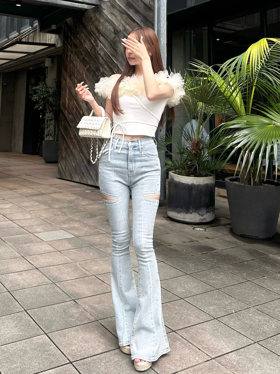 モデル：156cm（着用サイズ：FREE　着用カラー：WHT）