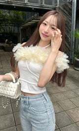 モデル：156cm（着用サイズ：FREE　着用カラー：WHT）