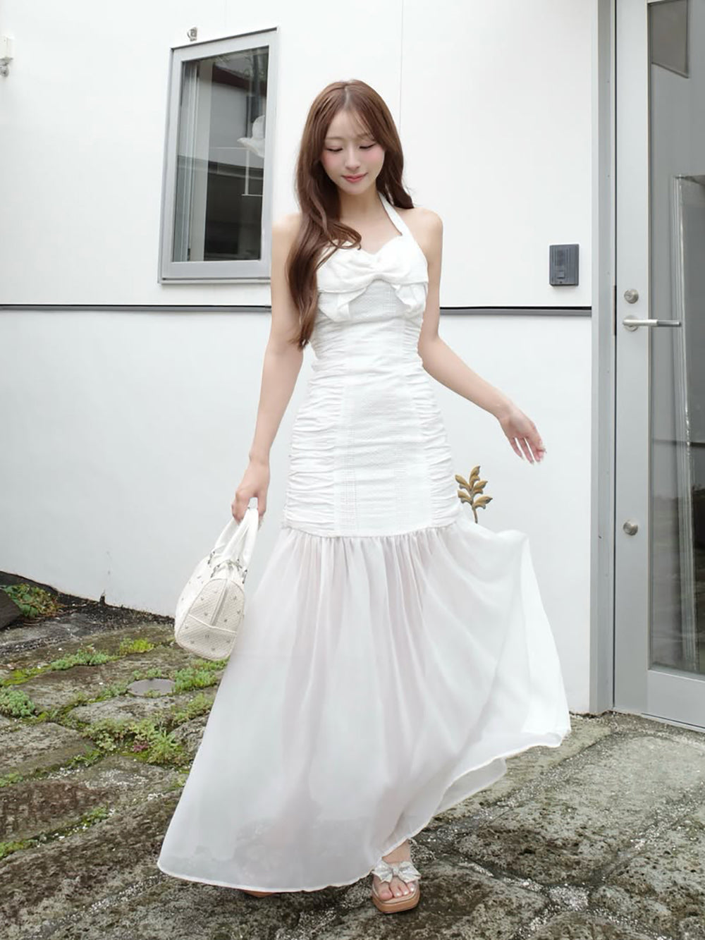 モデル：156cm（着用サイズ：FREE　着用カラー：WHT）