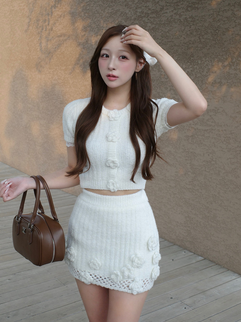 モデル：156cm（着用サイズ：FREE　着用カラー：WHT）