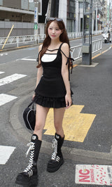 モデル：156cm（着用サイズ：FREE　着用カラー：BLK）