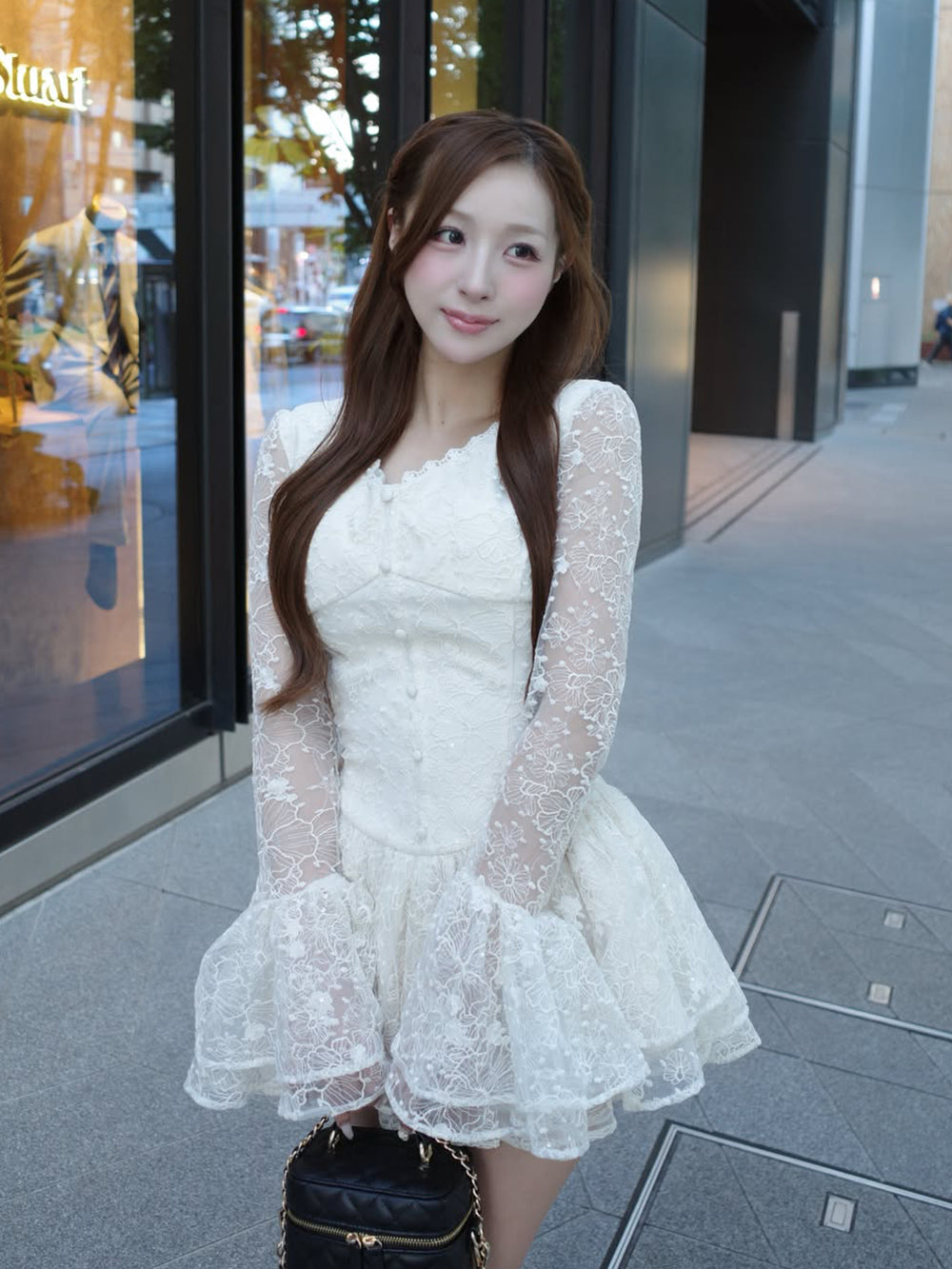 フェアリーレースフリルミニワンピース