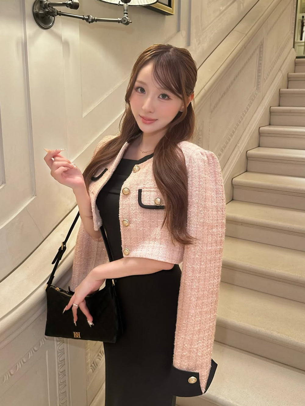 モデル：156cm（着用サイズ：S　着用カラー：P-BEG）