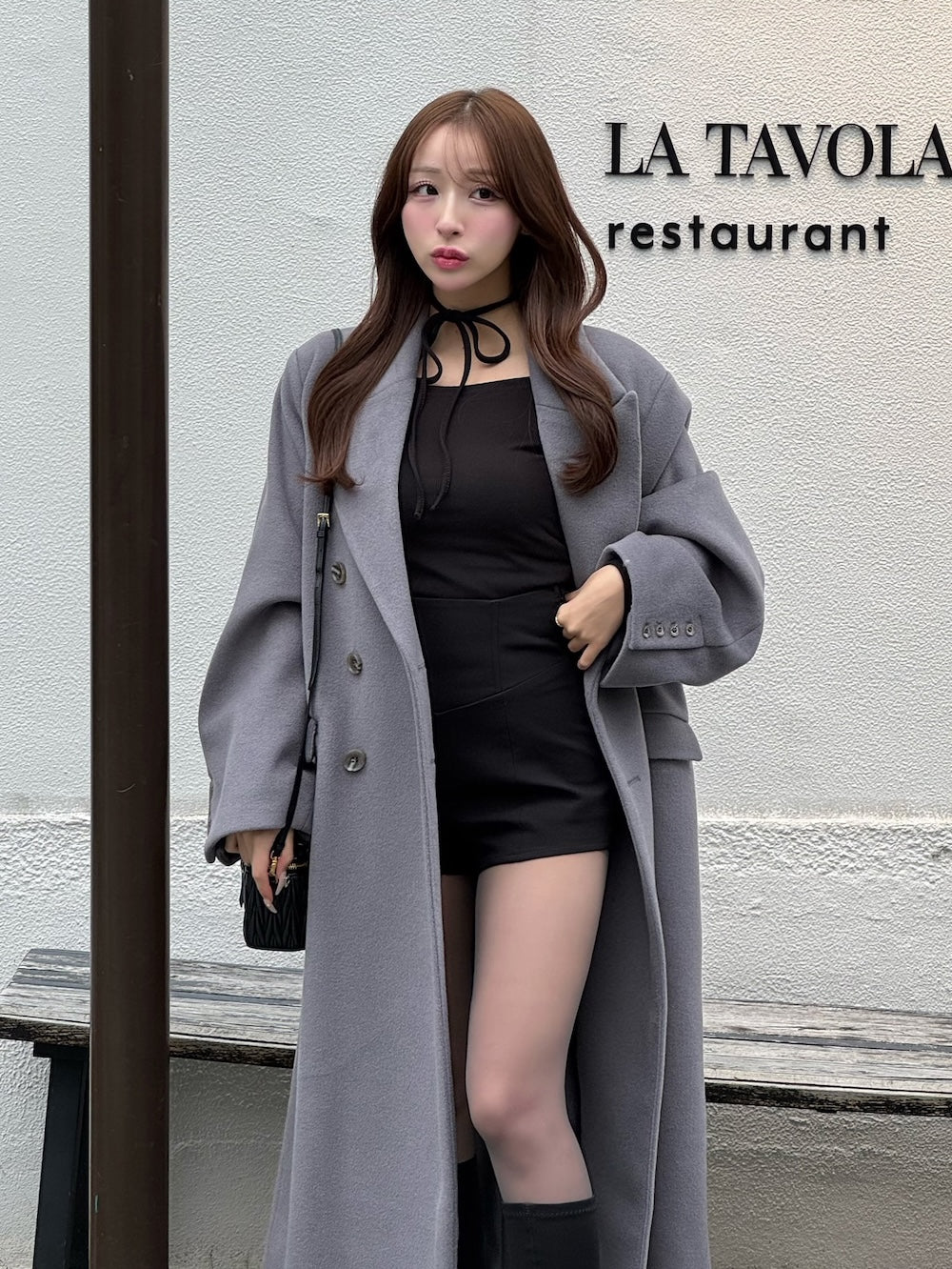 モデル：156cm（着用サイズ：FREE　着用カラー：GRY）