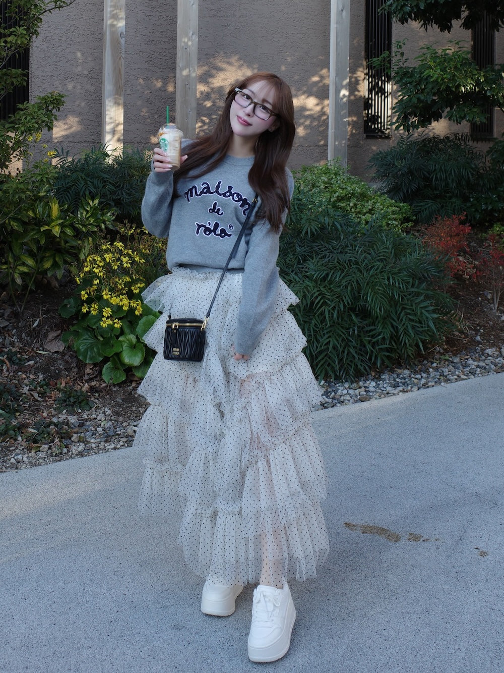 モデル：156cm（着用サイズ：FREE　着用カラー：WHT）