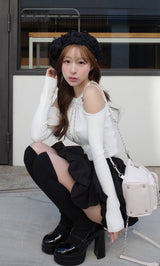 モデル：156cm（着用サイズ：FREE　着用カラー：IVO）