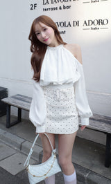 モデル：156cm（着用サイズ：FREE　着用カラー：WHT）