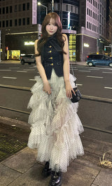 DDボタンリボンデニムトップス – Darich