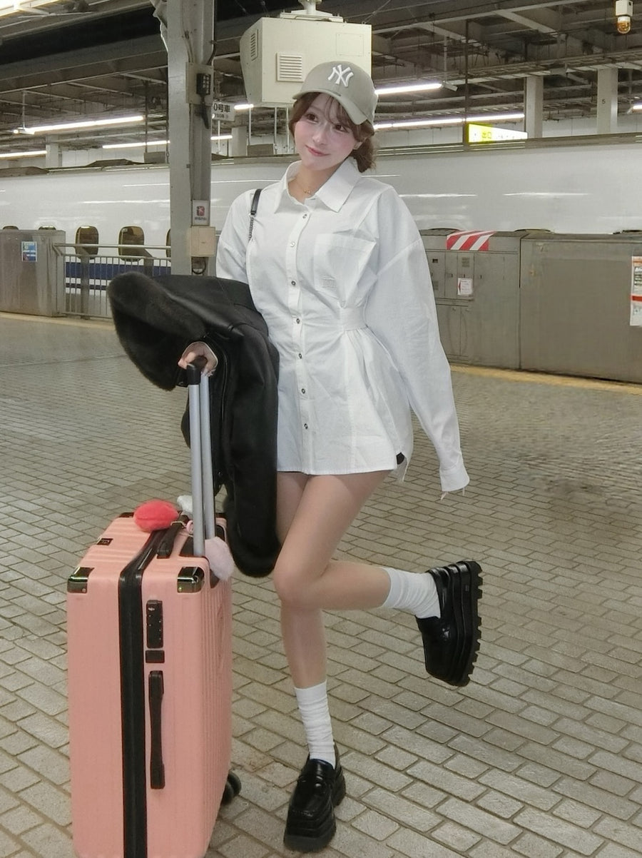 モデル：156cm（着用サイズ：S　着用カラー：WHT）