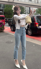 モデル：156cm（着用サイズ：FREE　着用カラー：WHT）