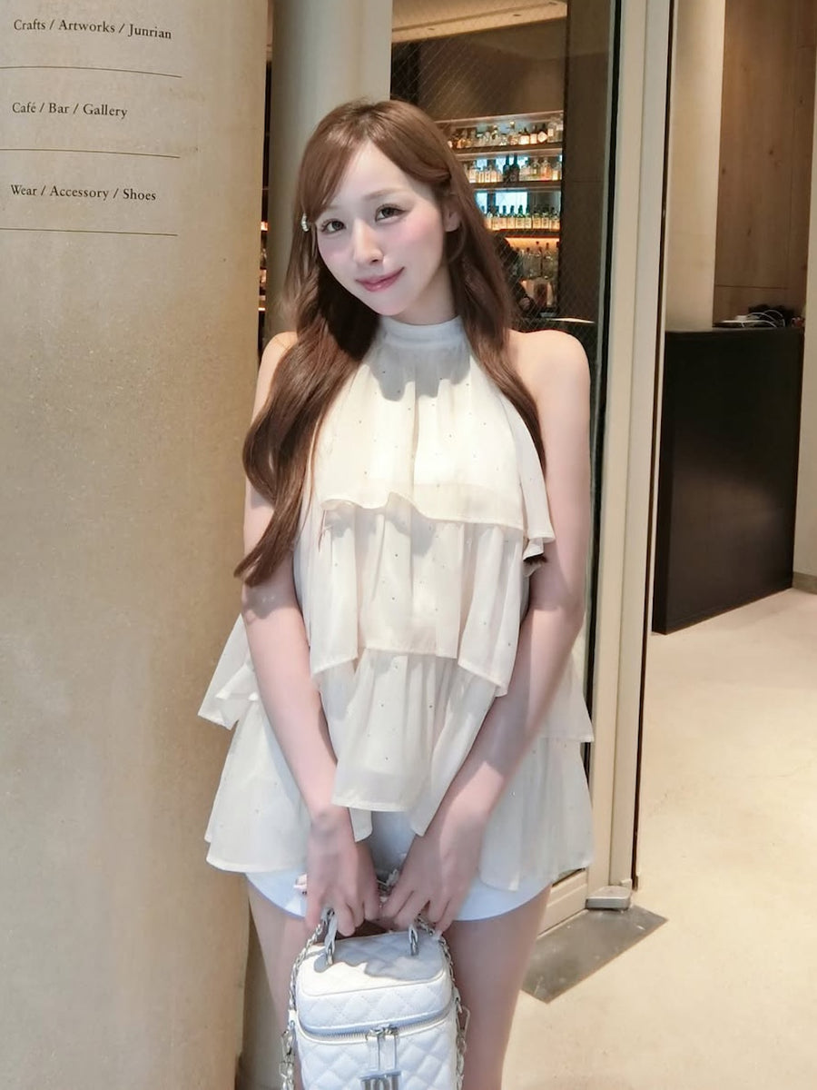 モデル：156cm（着用サイズ：S　着用カラー：WHT）