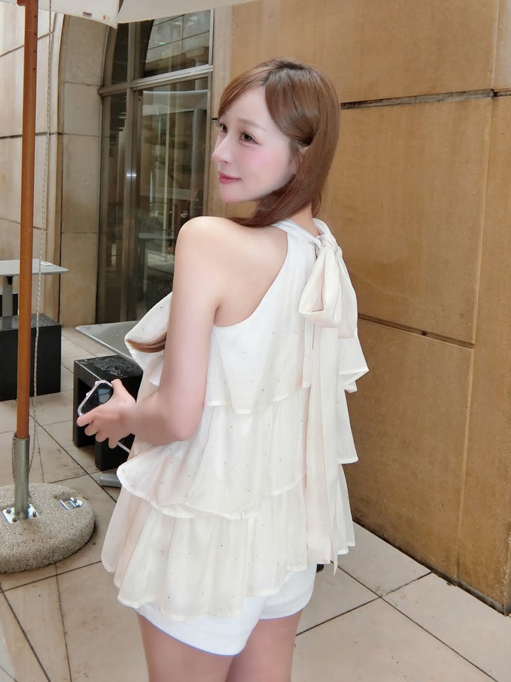 モデル：156cm（着用サイズ：FREE　着用カラー：IVO）