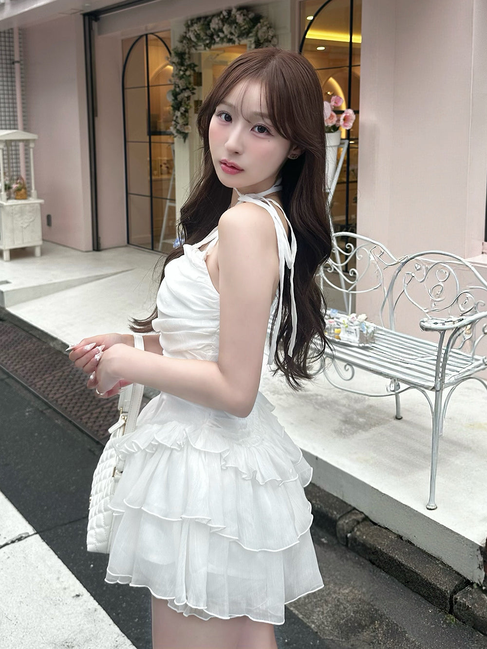 モデル：156cm（着用サイズ：FREE　着用カラー：WHT）