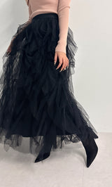 モデル：156cm（着用サイズ：FREE　着用カラー：BLK）
