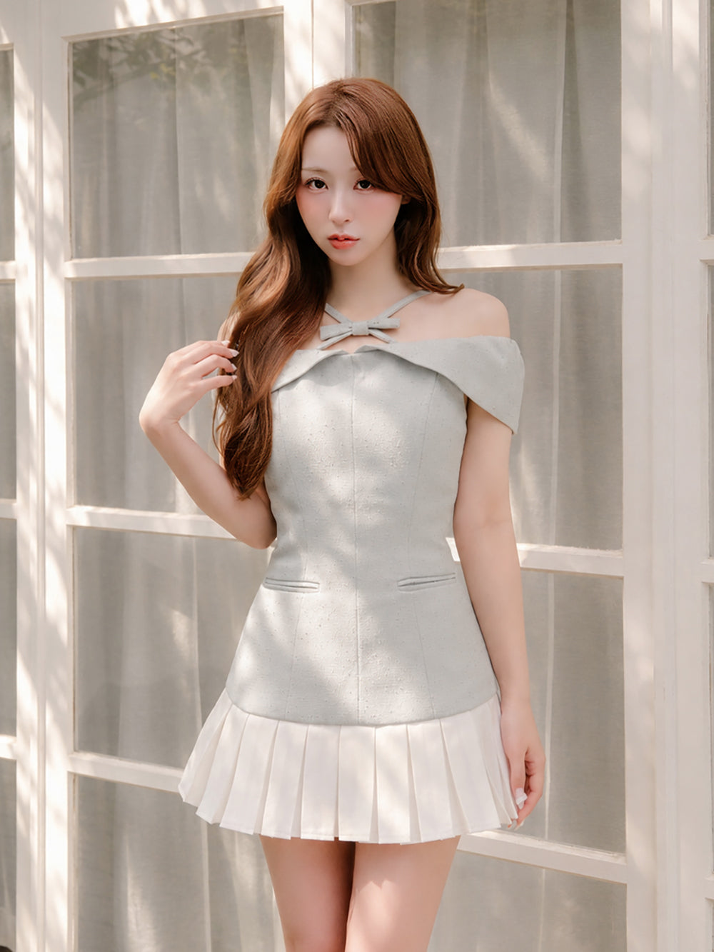 モデル：156cm（着用サイズ：FREE　着用カラー：GRY）