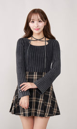 モデル：156cm（着用サイズ：FREE　着用カラー：BLK）