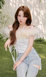 モデル：156cm（着用サイズ：FREE　着用カラー：WHT）