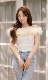 モデル：156cm（着用サイズ：FREE　着用カラー：WHT）