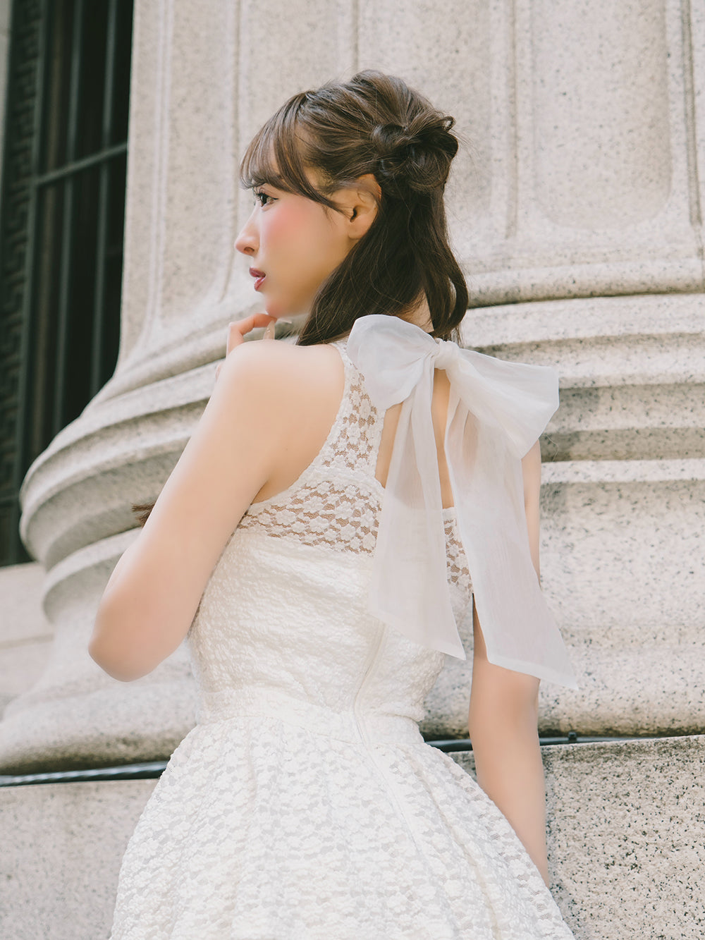 モデル：156cm（着用サイズ：FREE　着用カラー：WHT）