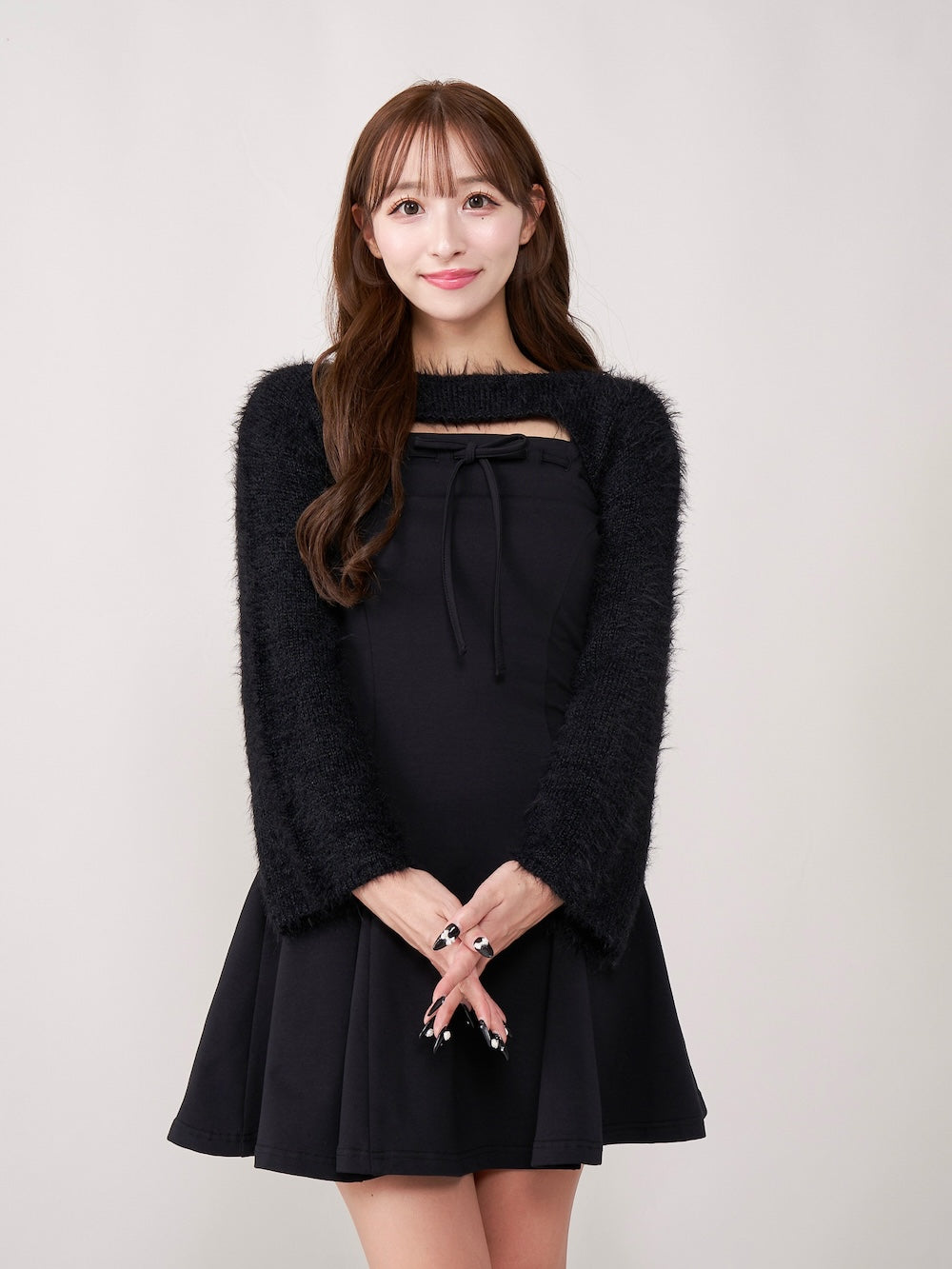 ステッチリボンカットフレアミニワンピース – Darich (ダーリッチ)