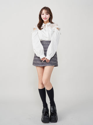 モデル：156cm（着用サイズ：FREE　着用カラー：WHT）