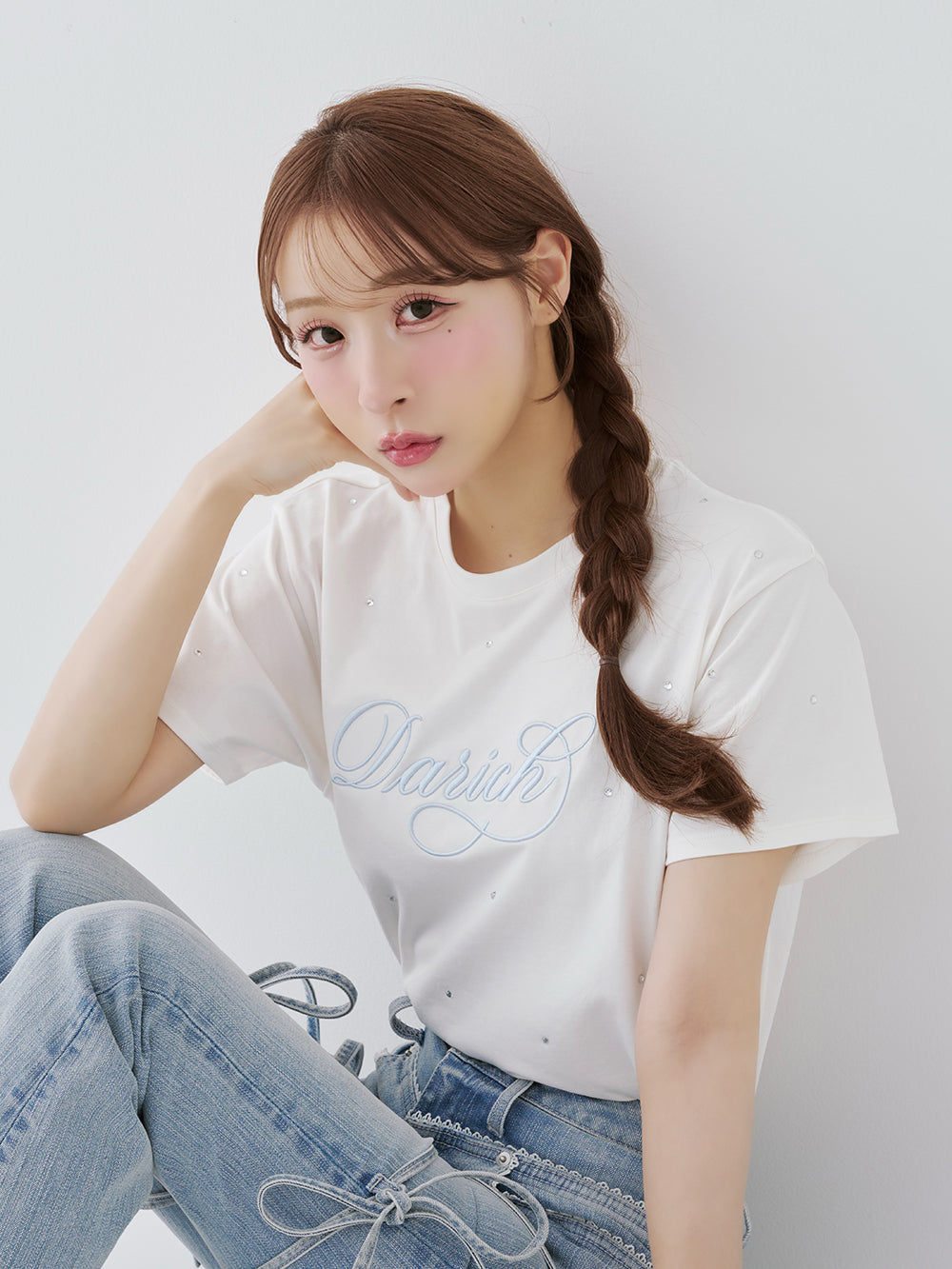 モデル：156cm（着用サイズ：FREE　着用カラー：WHT）