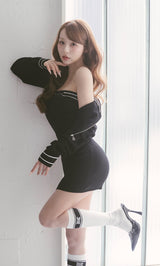 モデル：156cm（着用サイズ：FREE　着用カラー：BLK）