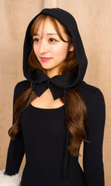 モデル：156cm（着用サイズ：FREE　着用カラー：BLK）