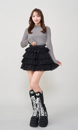 モデル：156cm（着用サイズ：FREE　着用カラー：BLK）