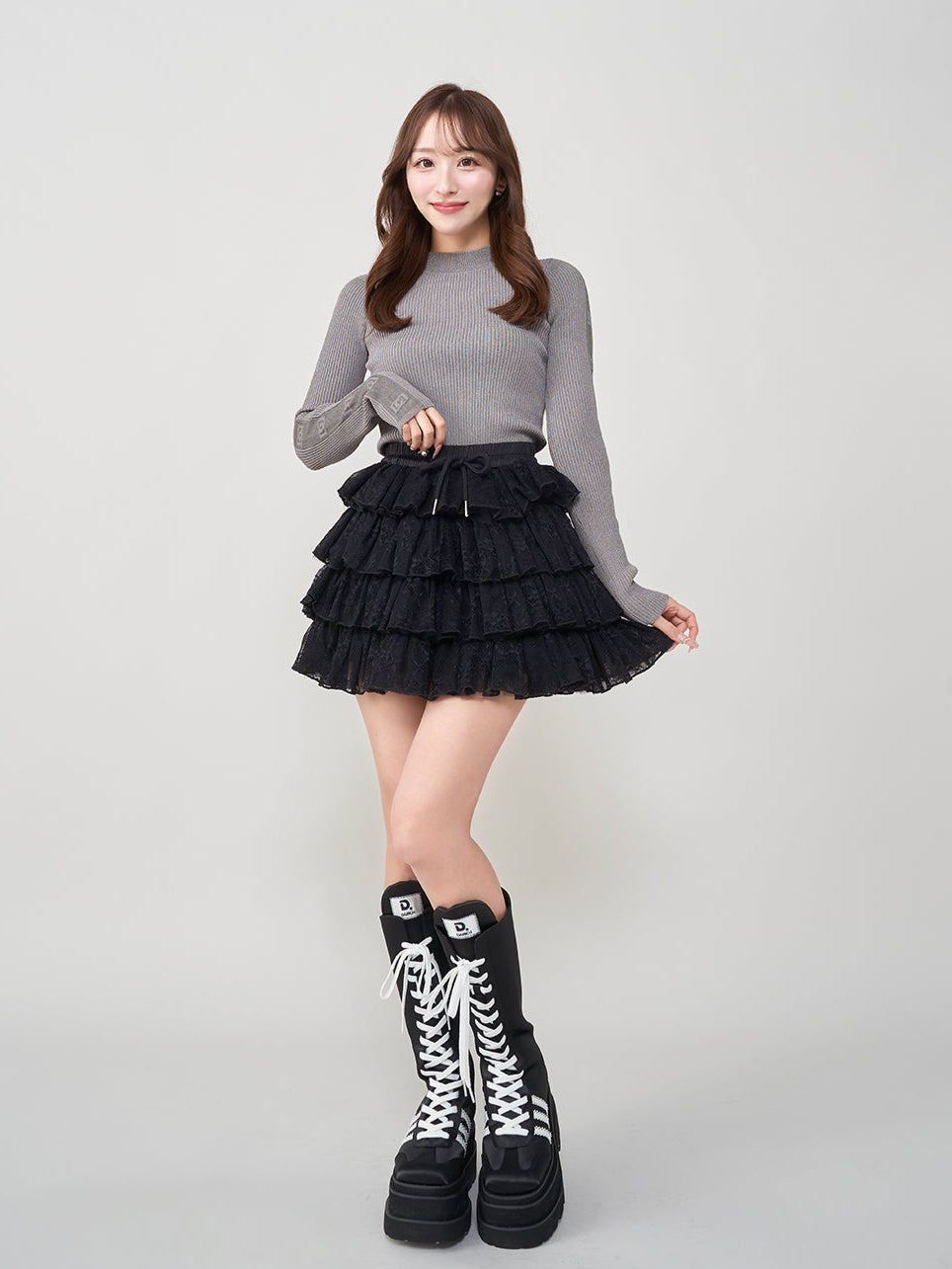 モデル：156cm（着用サイズ：FREE　着用カラー：GRY）