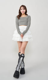 モデル：156cm（着用サイズ：FREE　着用カラー：WHT）
