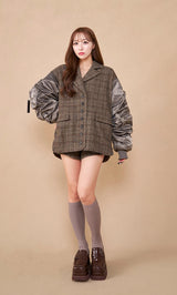 モデル：156cm（着用サイズ：FREE　着用カラー：BRN）