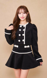 モデル：156cm（着用サイズ：S　着用カラー：BLK）