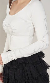 モデル：156cm（着用サイズ：FREE　着用カラー：WHT）