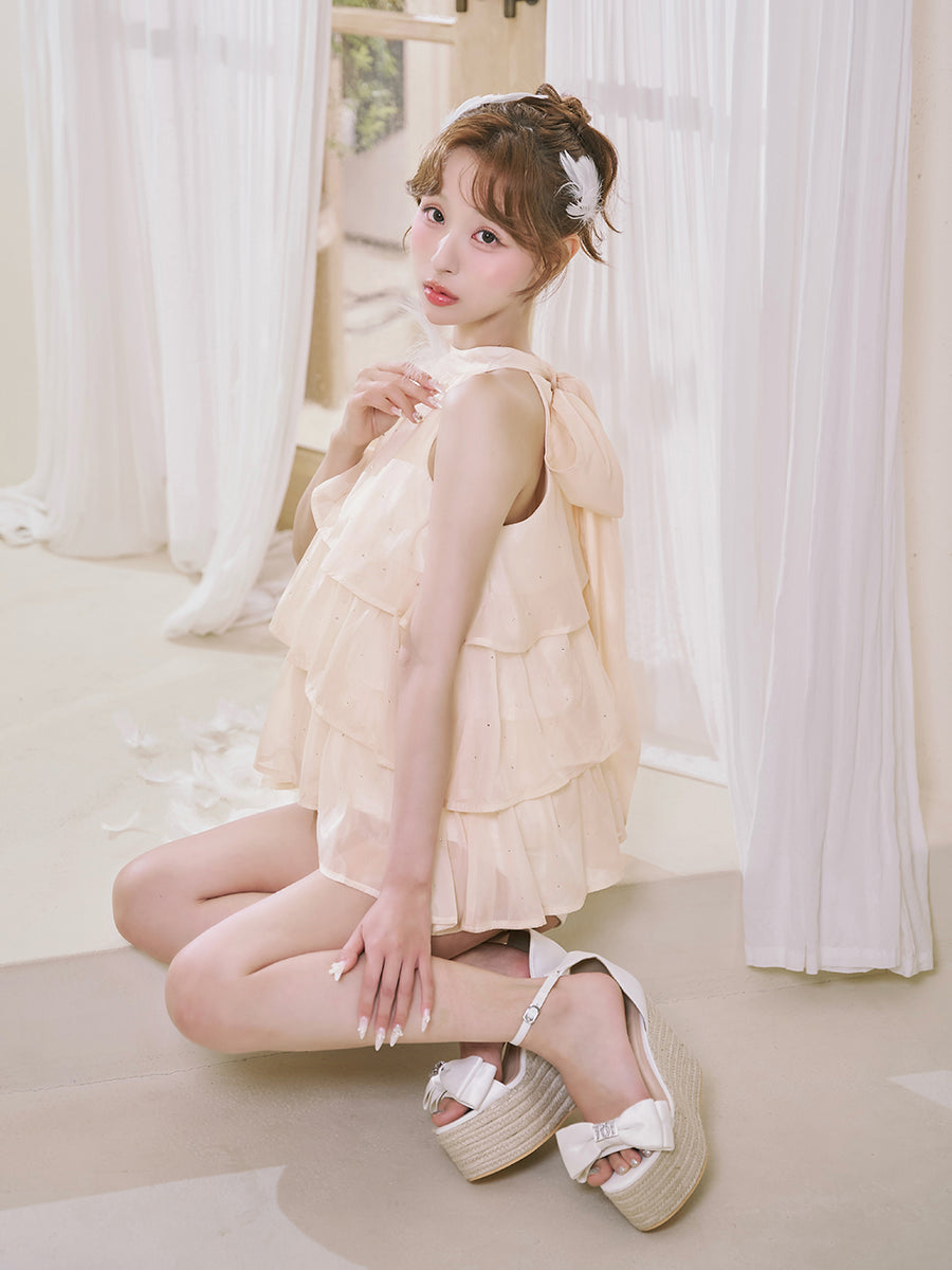 モデル：156cm（着用サイズ：FREE　着用カラー：IVO）