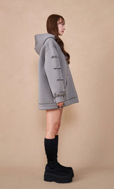モデル：156cm（着用サイズ：FREE　着用カラー：GRY）